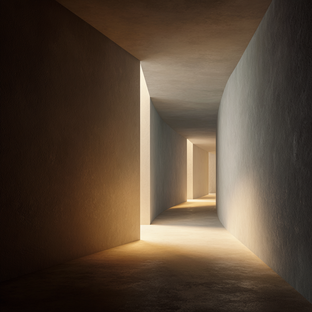 Corredor com luz